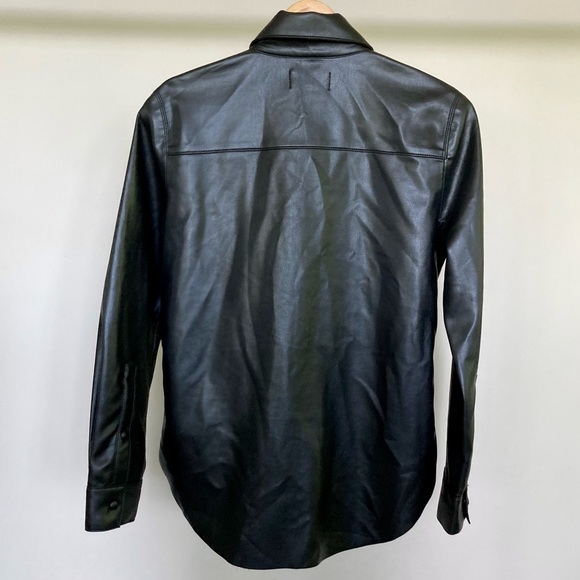 AGOLDE Paloma vegan leather shirt. 🖤 - Picture 7 of 10